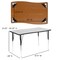 Emma and Oliver 28"W x 47.5"L Rectangle Wave Flexible Collaborative Adjustable Height Activity Table